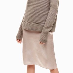 Babaton (Aritzia) BLACK silk skirt